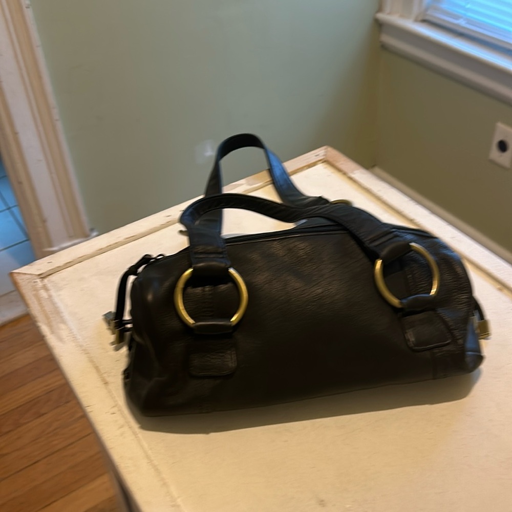 Ladies leather bag over the shoulder or arm